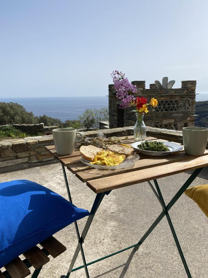 דירות Sineti Andros Vineyard House With Sea View מראה חיצוני תמונה